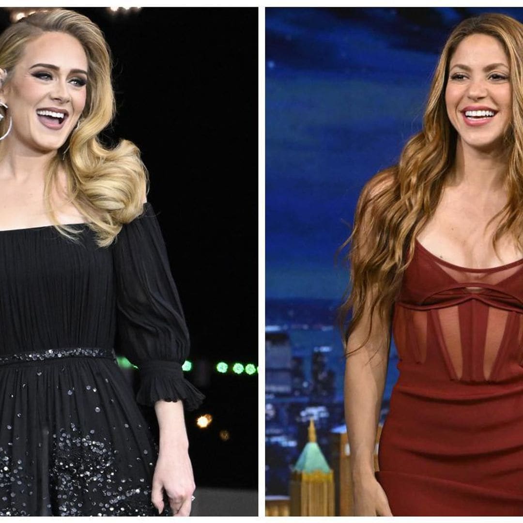 La simpática reacción de Adele al ver a Shakira en el programa de Jimmy Fallon