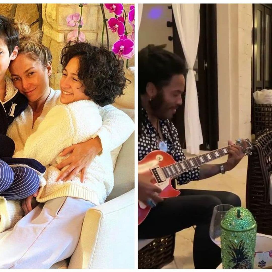 La hija de Jennifer Lopez y Marc Anthony toma clases de guitarra ¡con Lenny Kravitz!