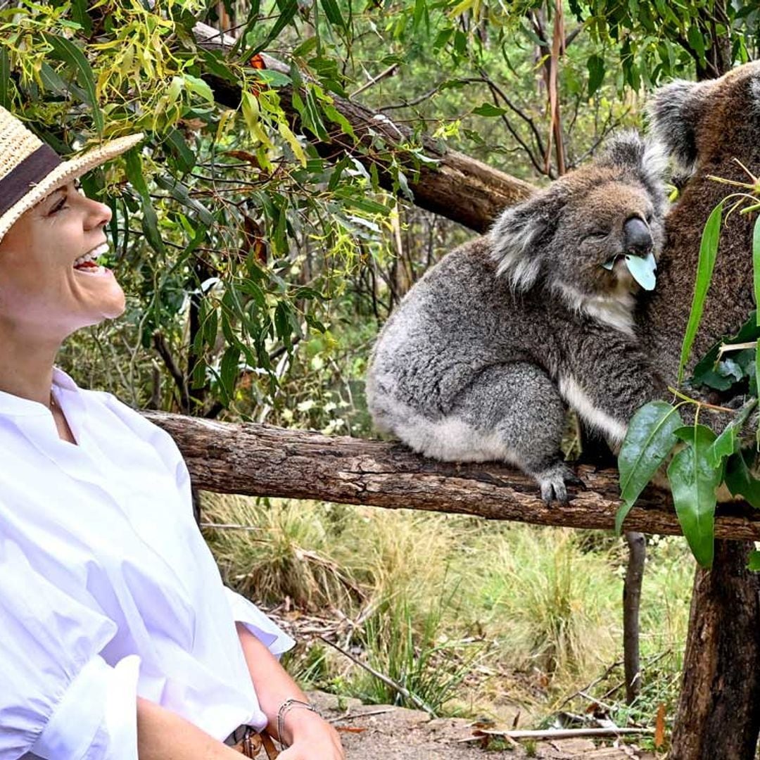 Victoria y Daniel de Suecia llegan a tierras australianas y son recibidos por... ¡dos koalas!