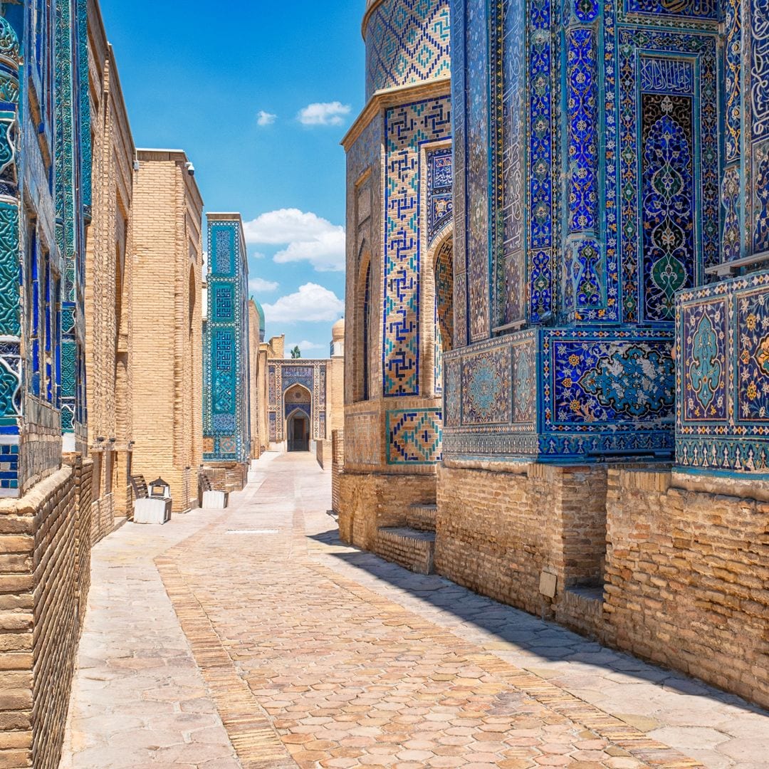 Tumbas de Shah-i Zinde, en Samarcanda, Uzbekistan