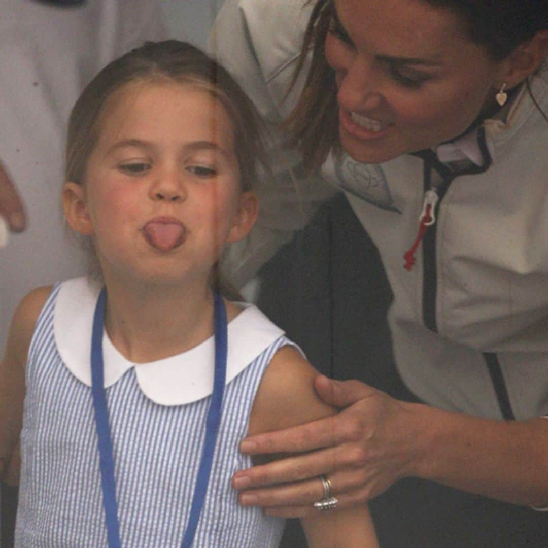 La inigualable reacción de Kate Middleton cuando la princesa Charlotte mostró la lengua