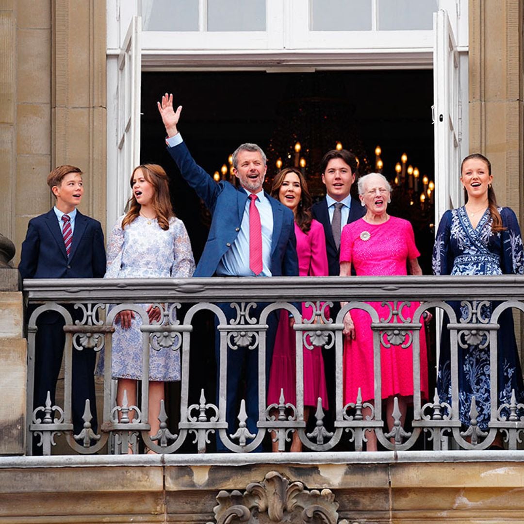 La felicidad de Federico de Dinamarca, junto a su mujer, sus hijos y la reina Margarita, celebrando su primer cumpleaños como Rey