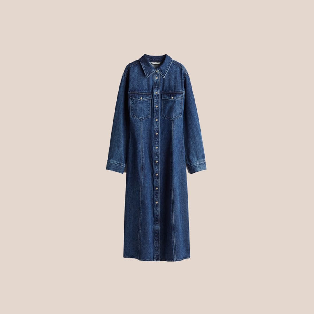 Denim shirt dress