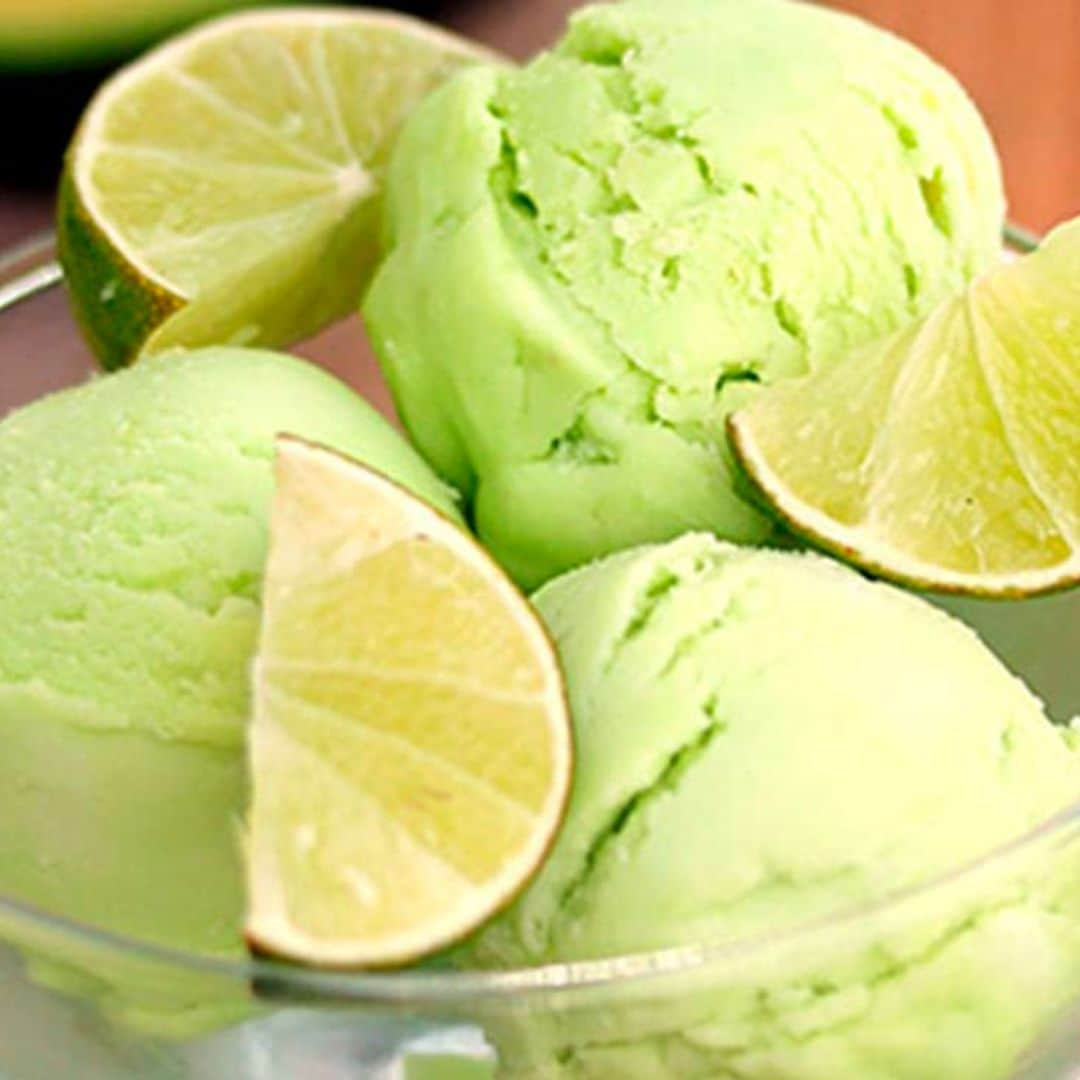 Helado de aguacate y lima