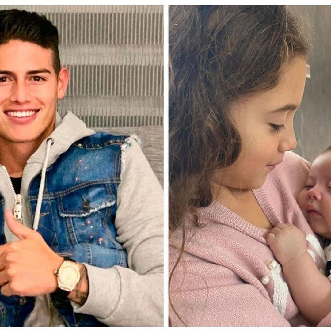 James Rodríguez publica la primera fotografía de sus hijos juntos