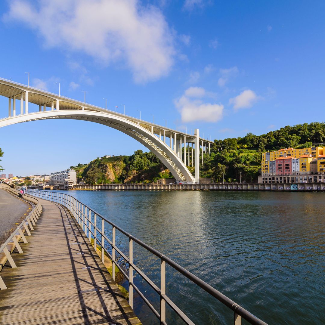 Puente Arrábida entre Vila Nova de Gaia y Oporto.