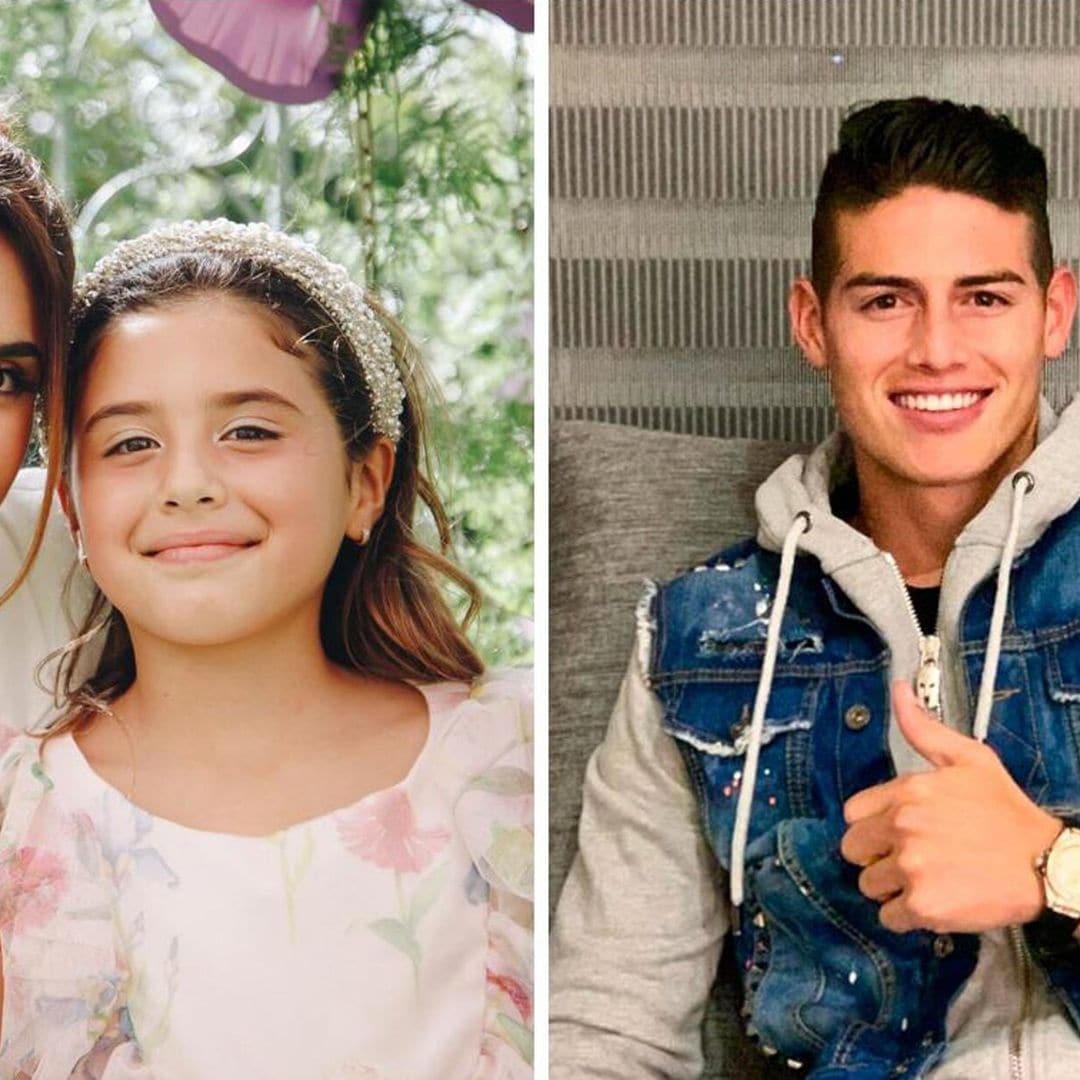 James Rodríguez y Daniela Ospina de nuevo juntos en una reta de basquetbol con su hija Salomé