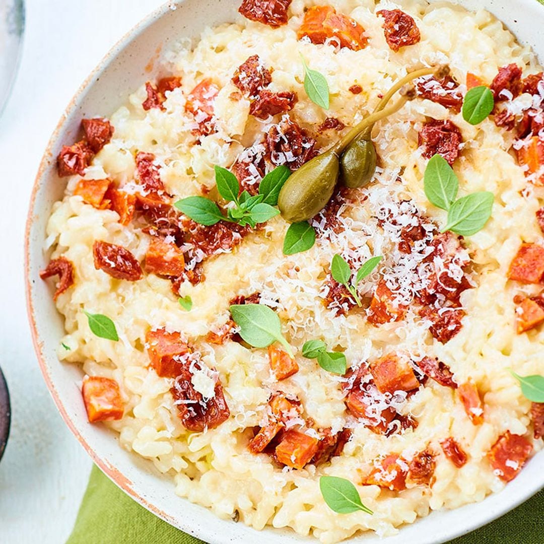 Risotto con chorizo y tomates secos