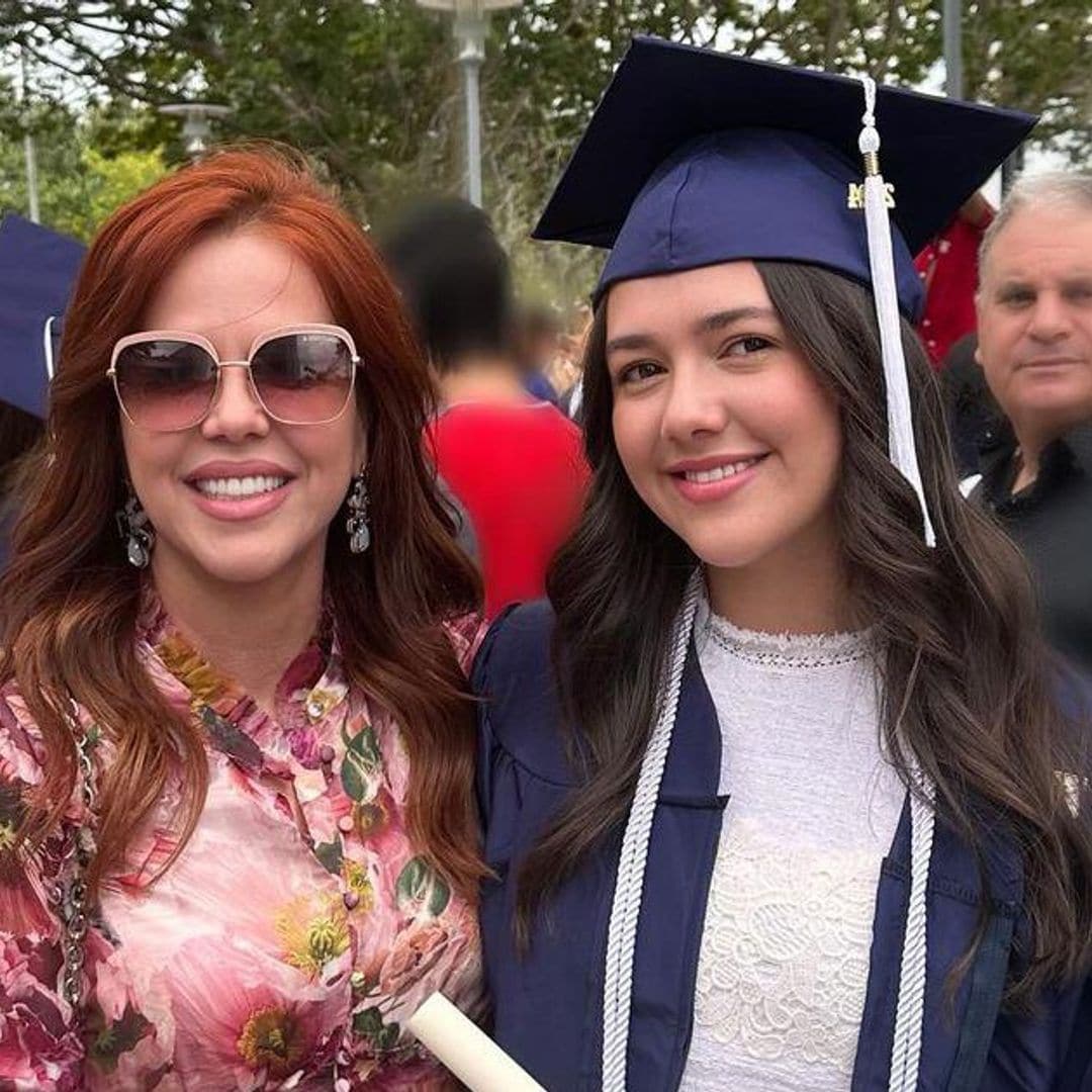 María Celeste Arrarás celebra que su hija Lara se graduó con honores de la universidad