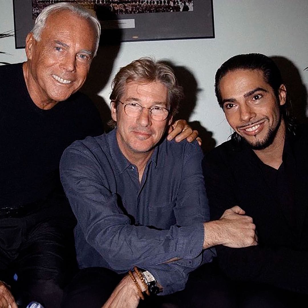 Con Giorgio Armani y Richard Gere