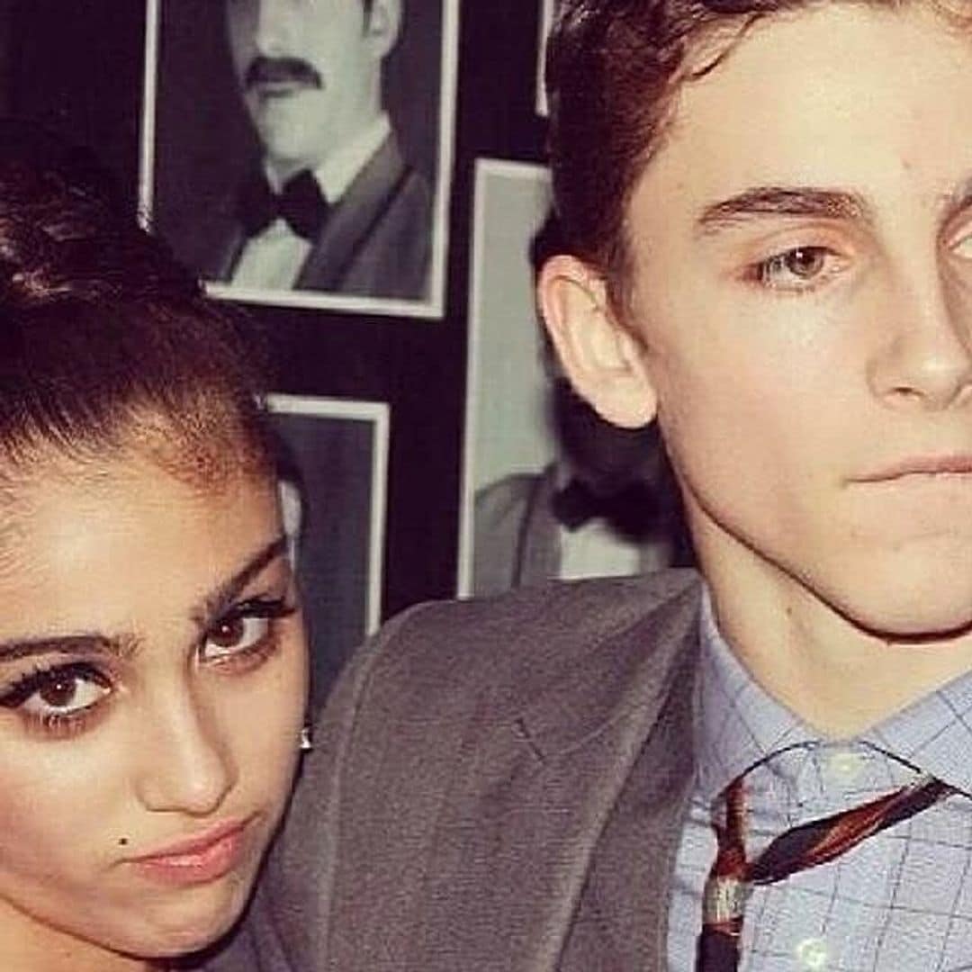 Timothée Chalamet y Lourdes León, hija mayor de Madonna, en una imagen de cuando salían juntos en el instituto