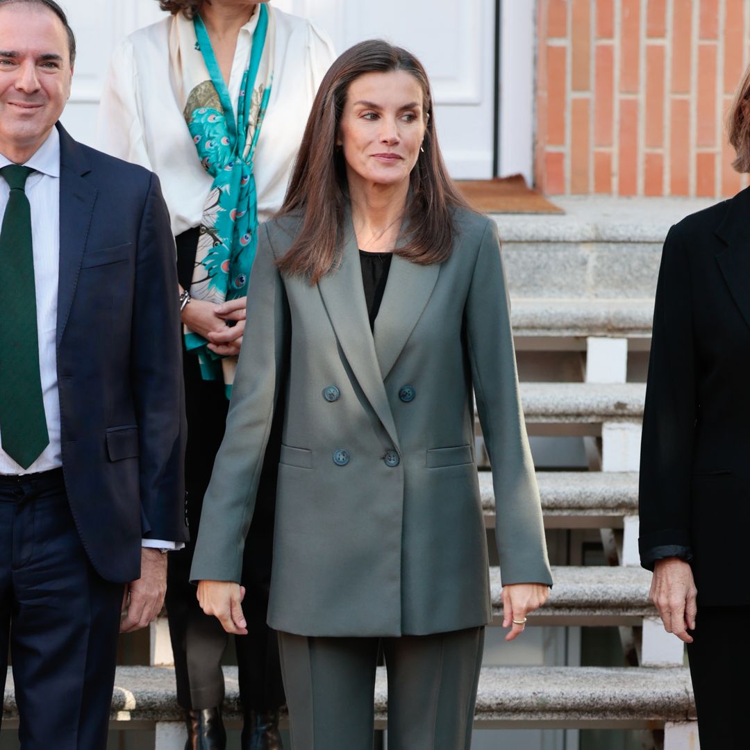 Spanish Queen Letizia during audience with representatives of Code.Org in Madrid November 12, 2024.