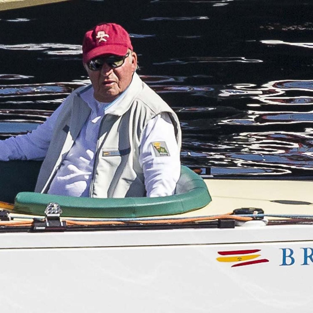 Con un desayuno potente 'a base de fruta y huevos fritos', así afrontará don Juan Carlos su primera jornada marinera en Sanxenxo