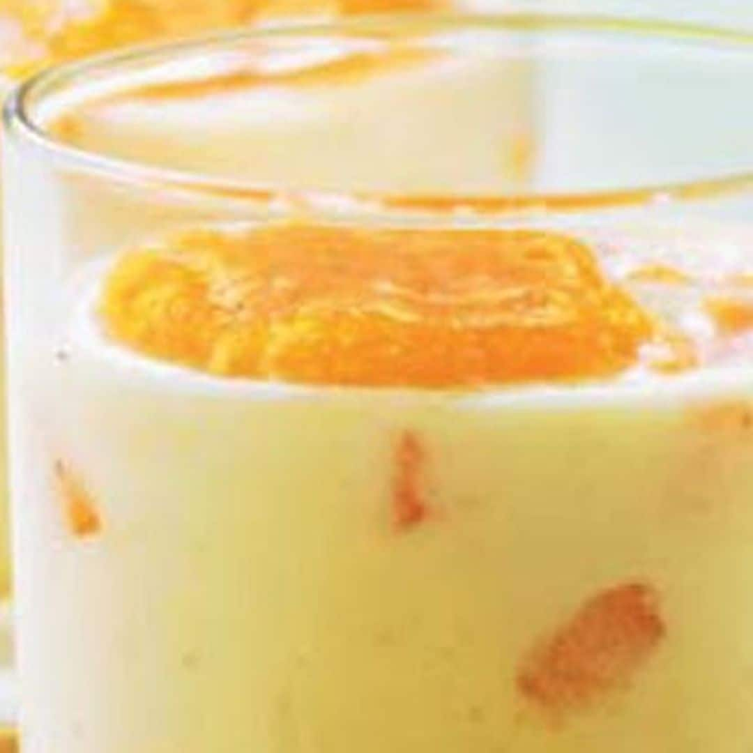 Crema de leche con papaya