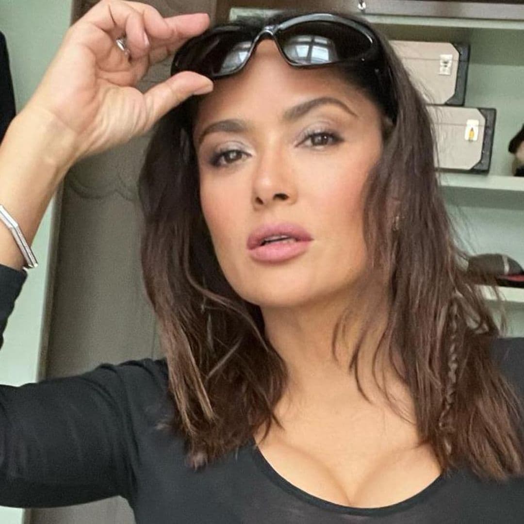 Con increíbles acrobacias, Salma Hayek le enseña a sus ‘niños’ cómo divertirse