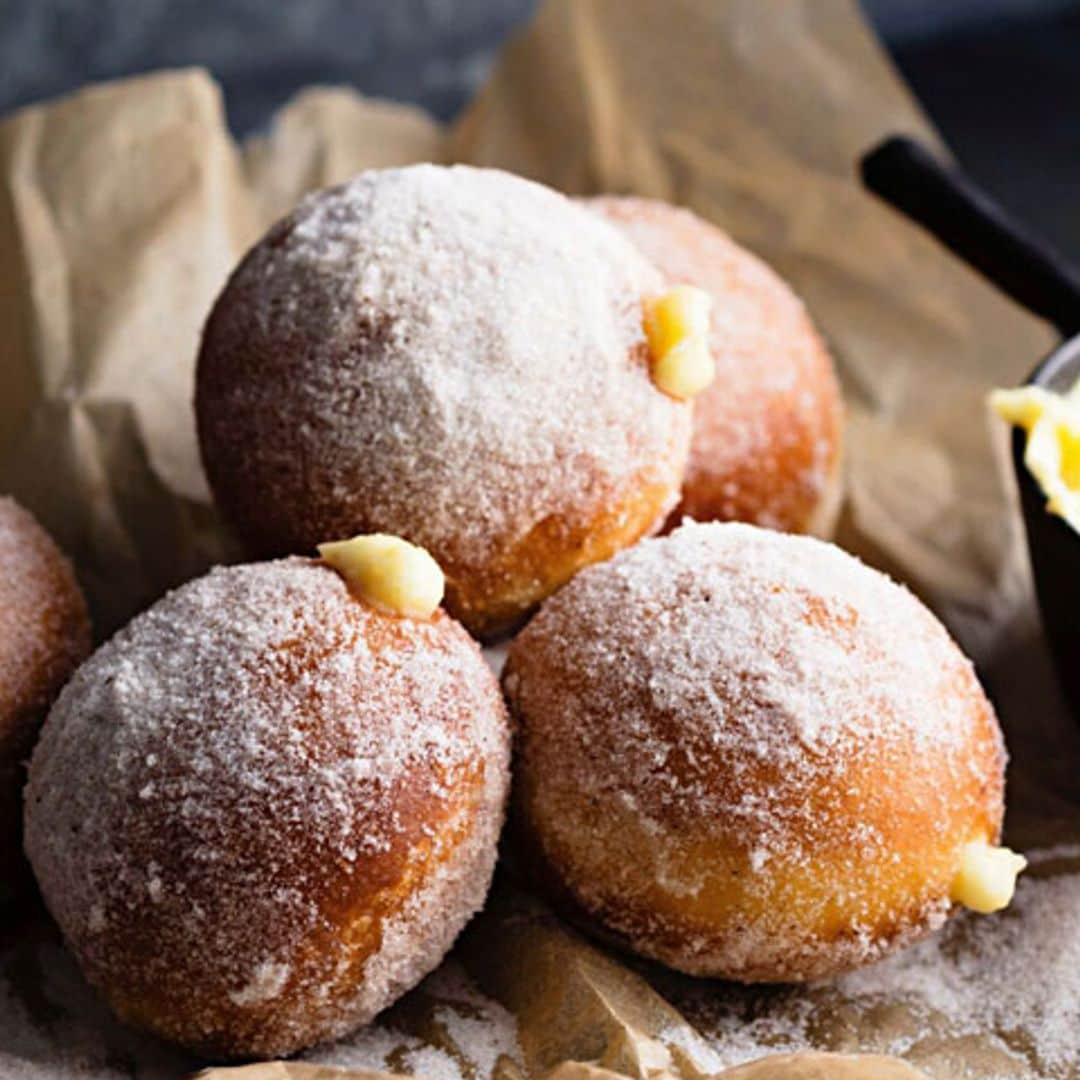 Bolitas de dónut rellenas de 'lemon curd'