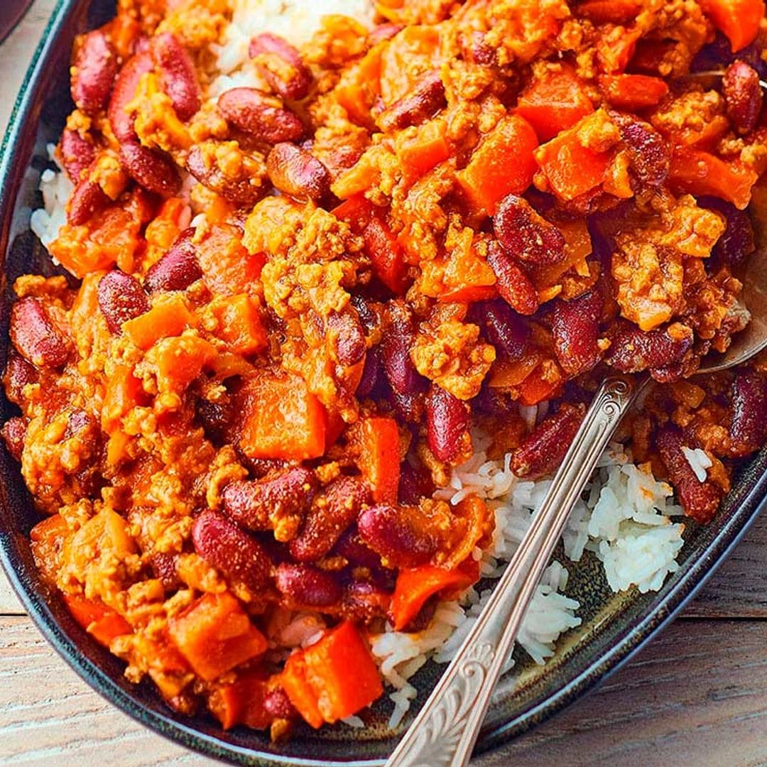 Chili con carne y arroz