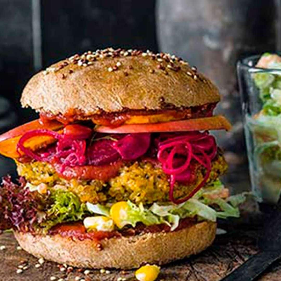 Hamburguesas de quinoa, lentejas y setas