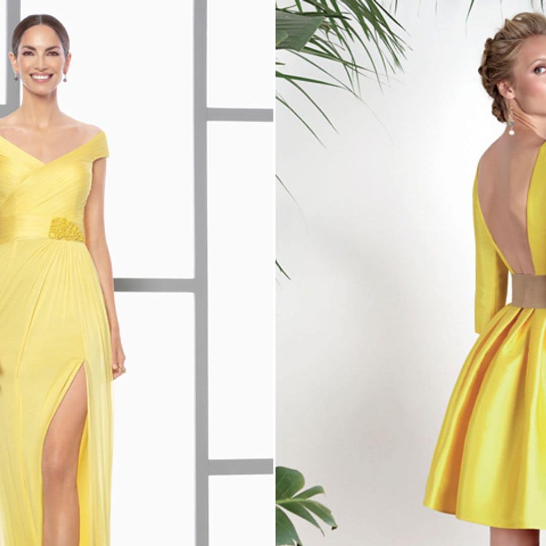 El amarillo es tendencia y estos 9 vestidos de invitada te convencerán