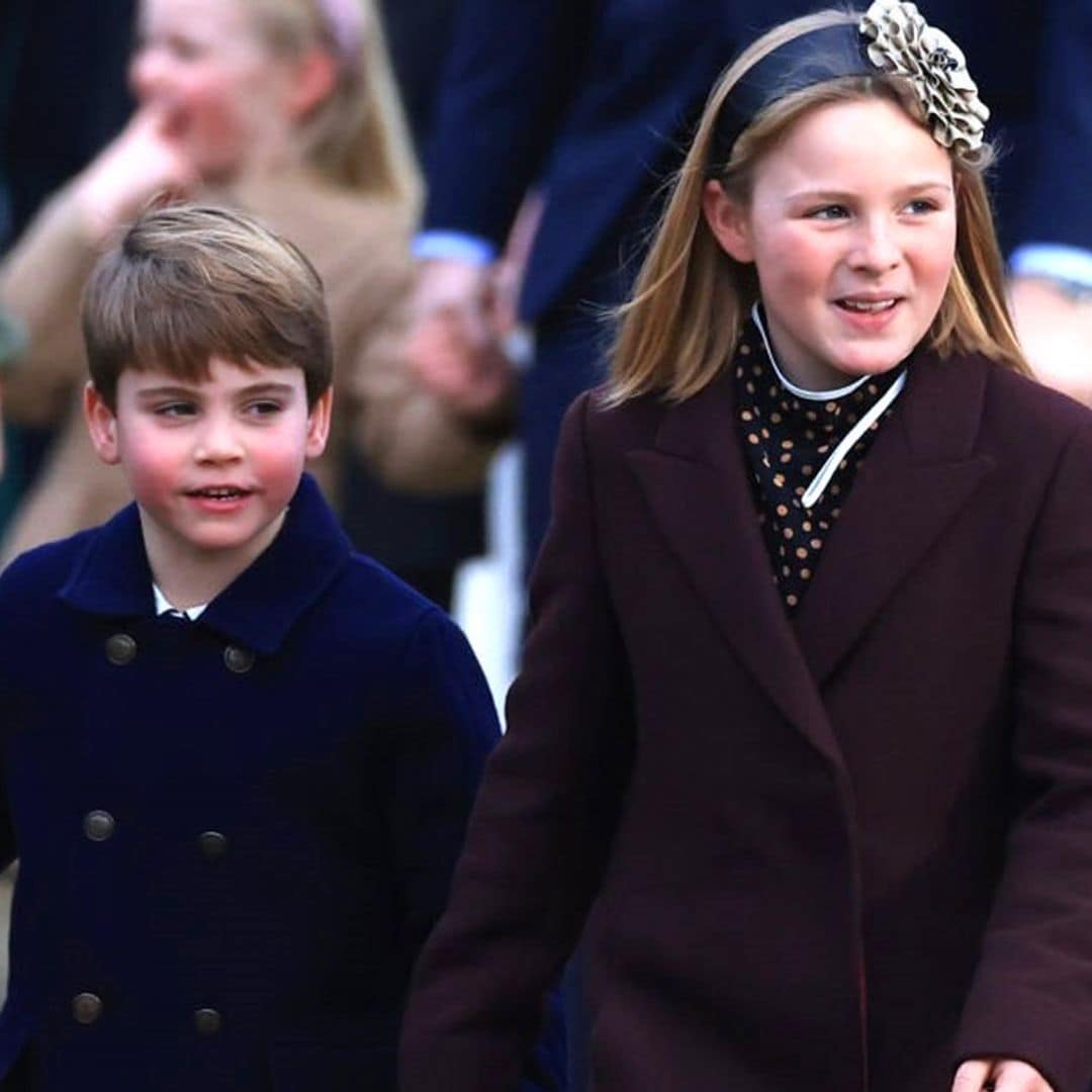 El príncipe Louis y su prima Mia Tindall, los simpáticos protagonistas del gran acto navideño de la Familia Real británica