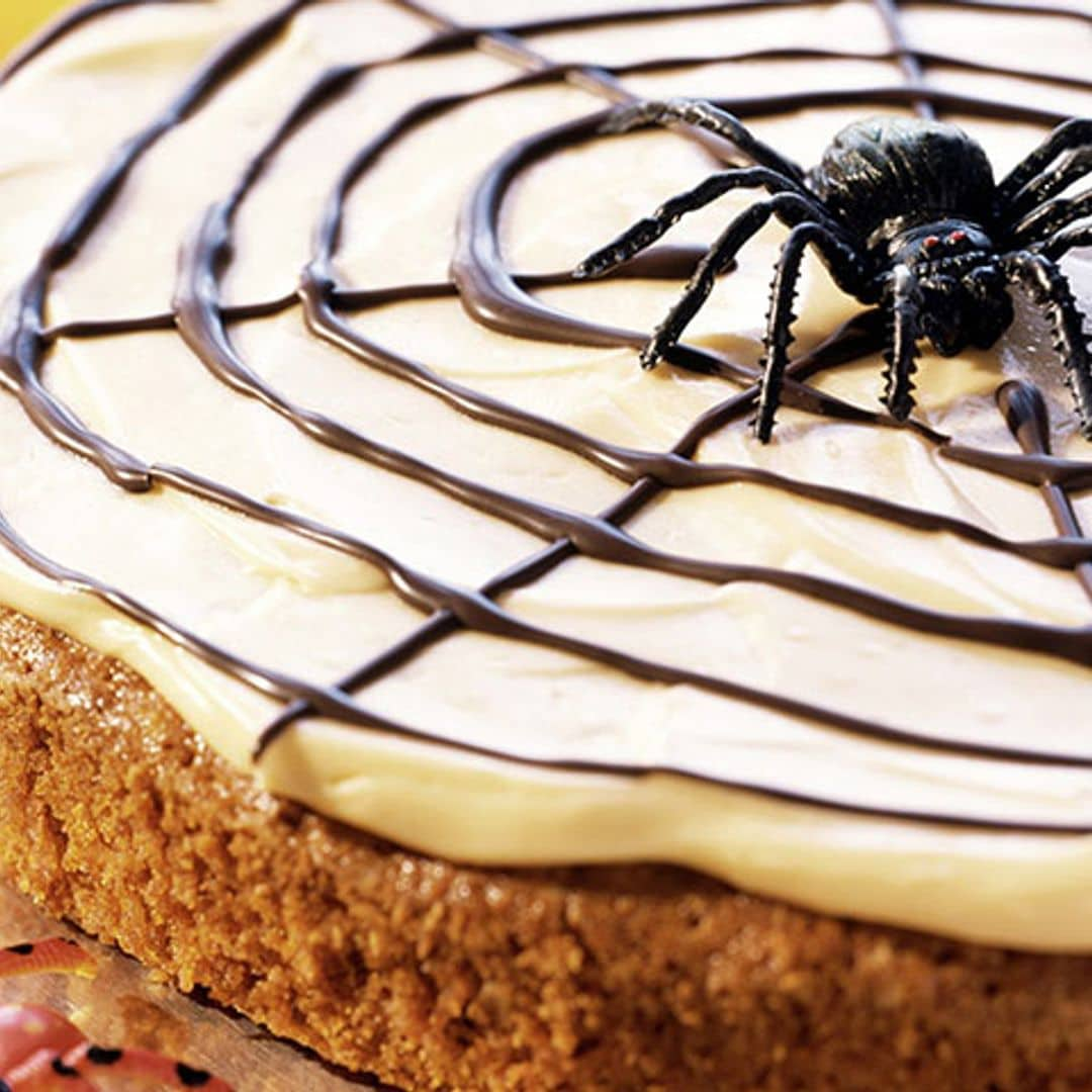 Tarta tela de araña de Halloween