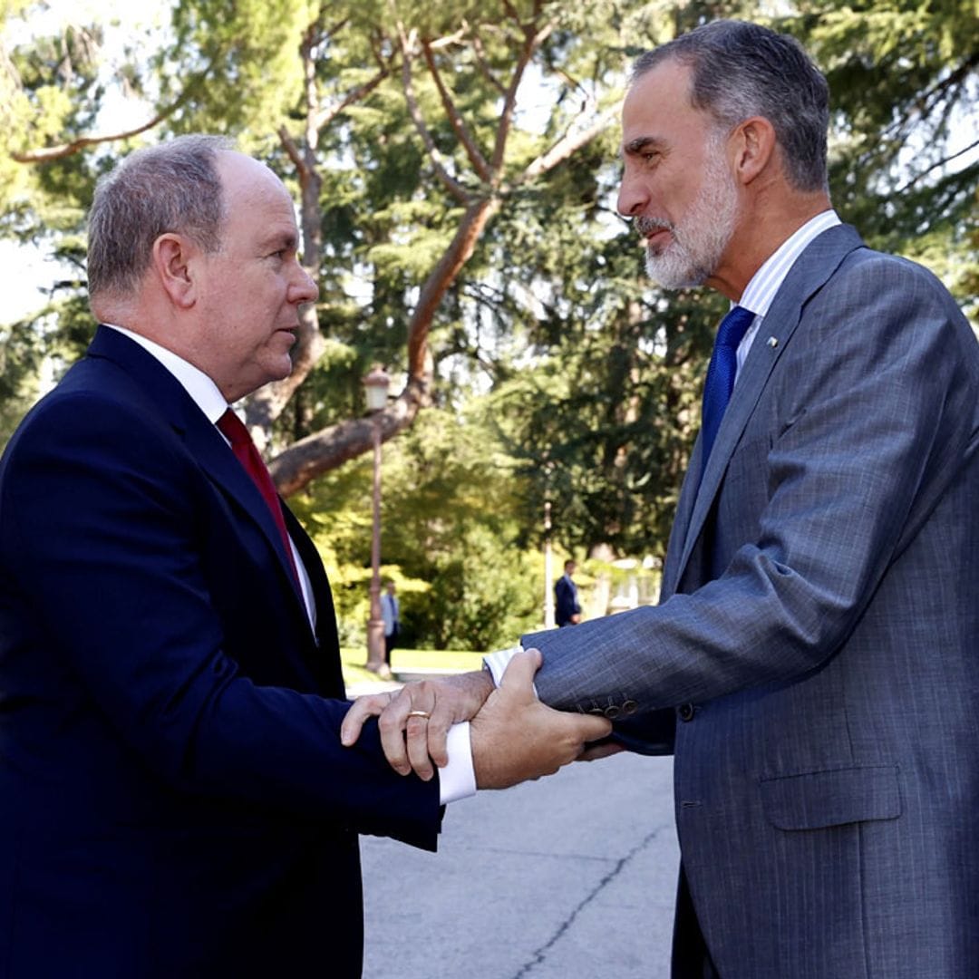 Alberto de Mónaco almuerza con el rey Felipe en Zarzuela, la primera parada de su visita a España