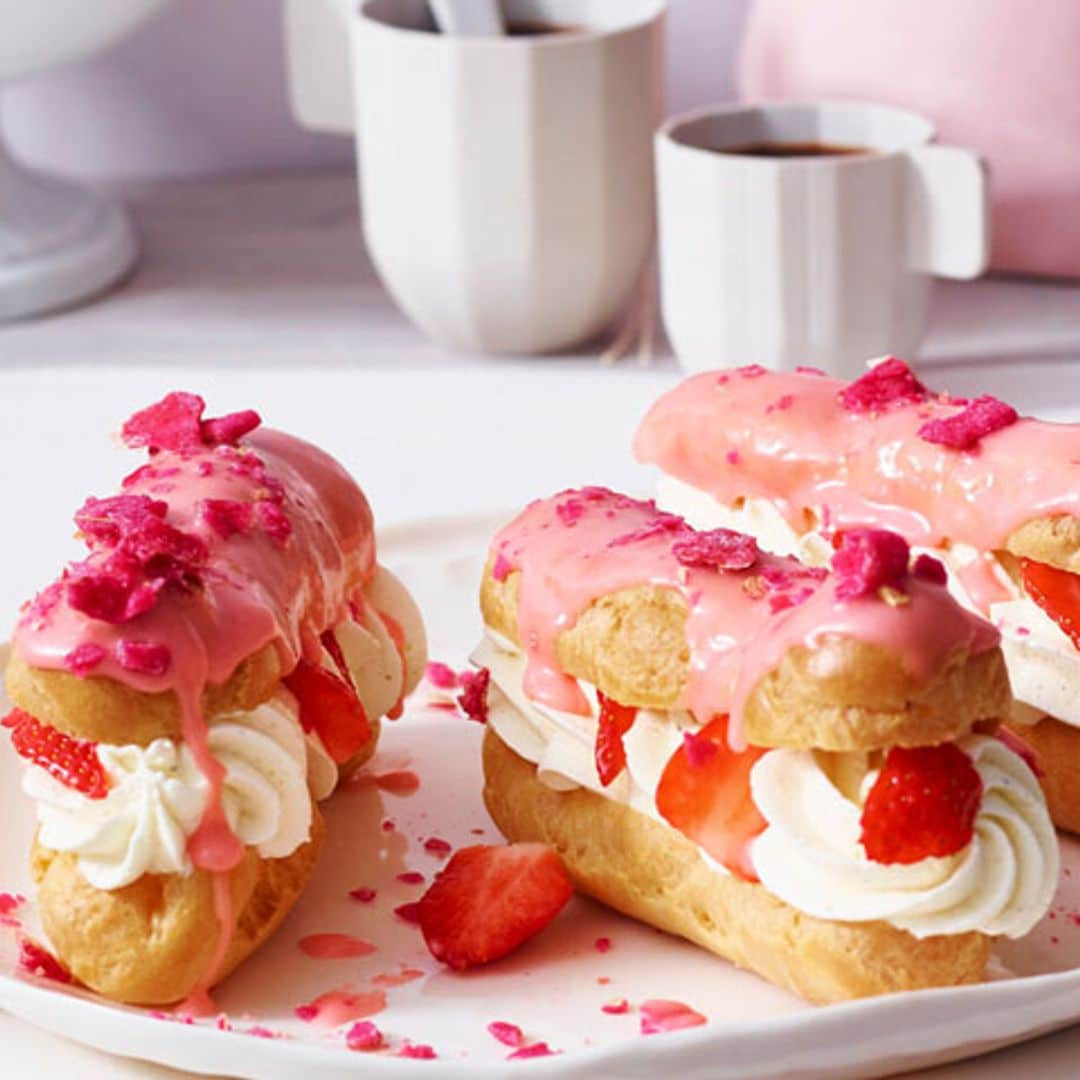 'Éclairs' de fresa y nata