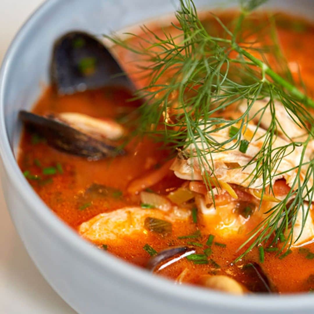 Sopa de pescado y marisco