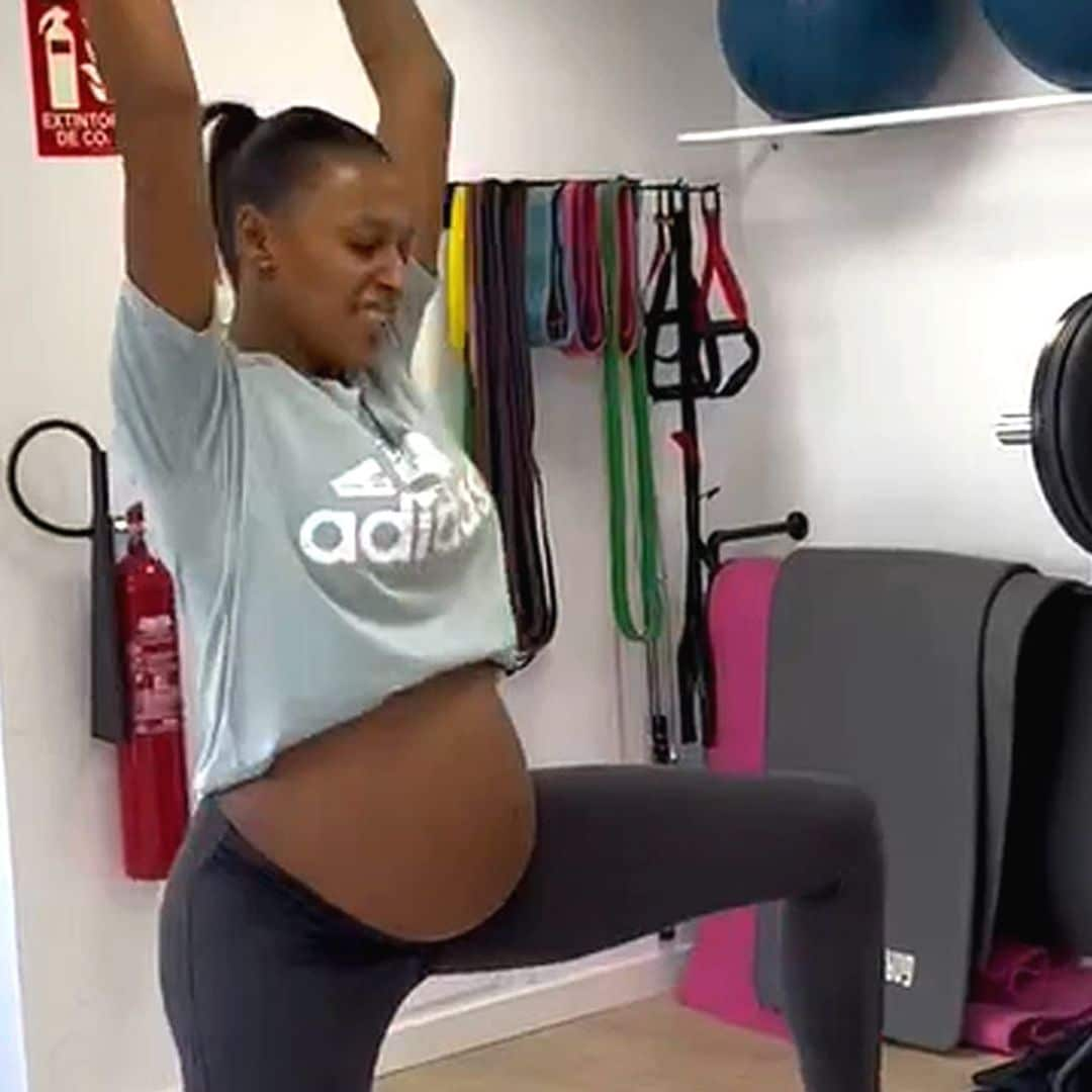 El entrenamiento de Ana Peleteiro, en plena forma a los ocho meses de embarazo