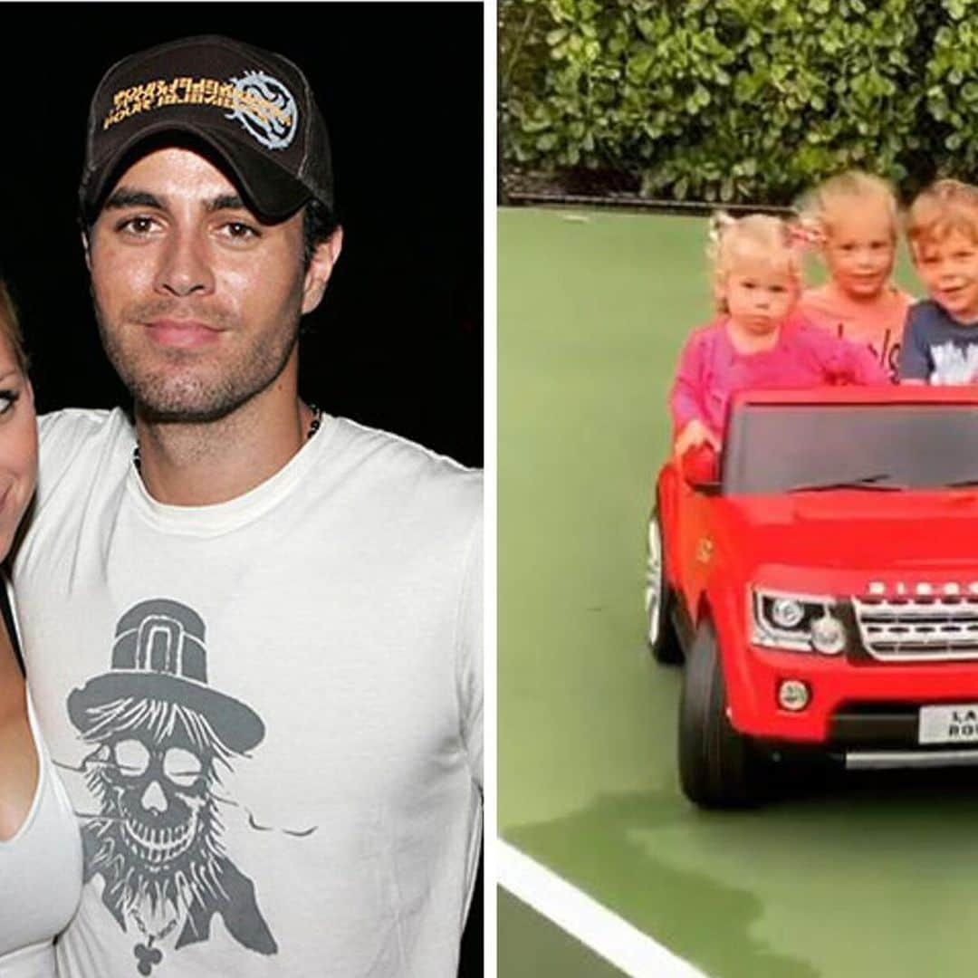 ¡Bebé al volante! Enrique Iglesias nos deja ver lo grandes que están sus hijos con un lindo video