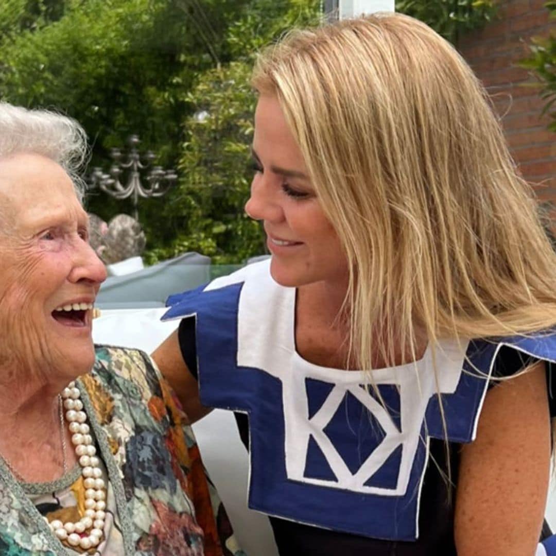 La alegría de Amelia Bono al reencontrarse con Malile, su tía de 104 años, en una celebración familiar