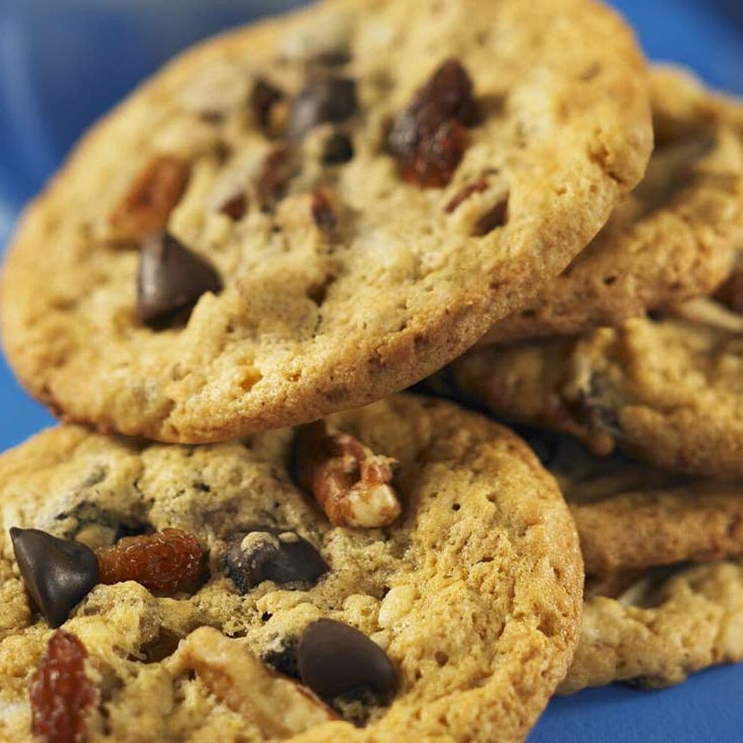 'Cookies' con chocolate, pasas y frutos secos