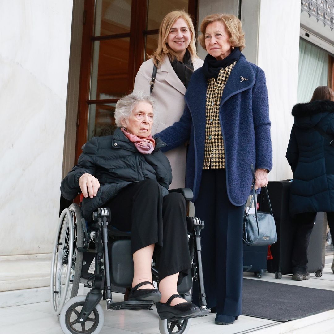 EXCLUSIVA. Las primeras imágenes de la reina Sofía, Irene de Grecia y la infanta Cristina en Atenas para la primera boda real del año 