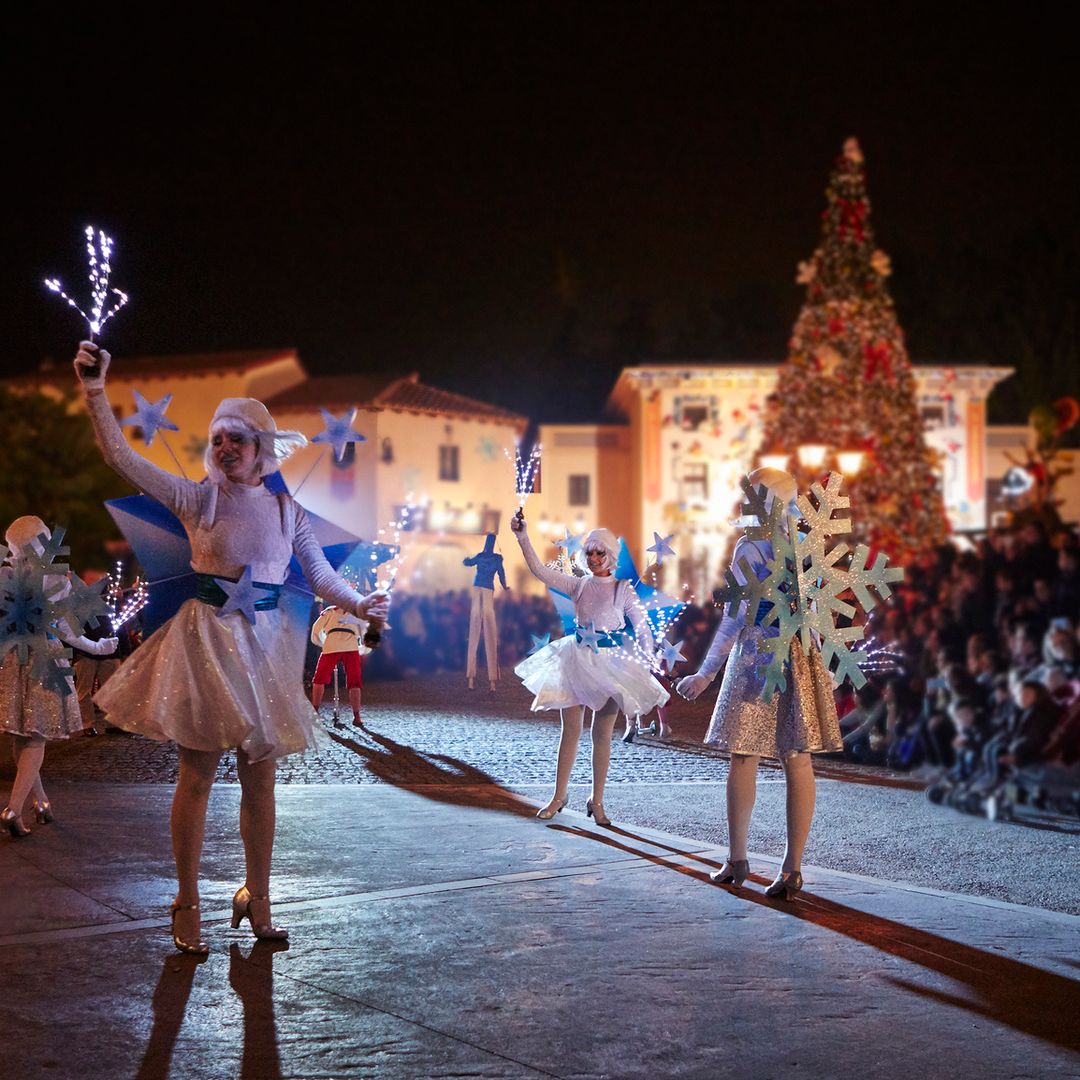 Planes de Navidad en el parque temático PortAventura World, en Tarragona, junto a la localidad de Salou