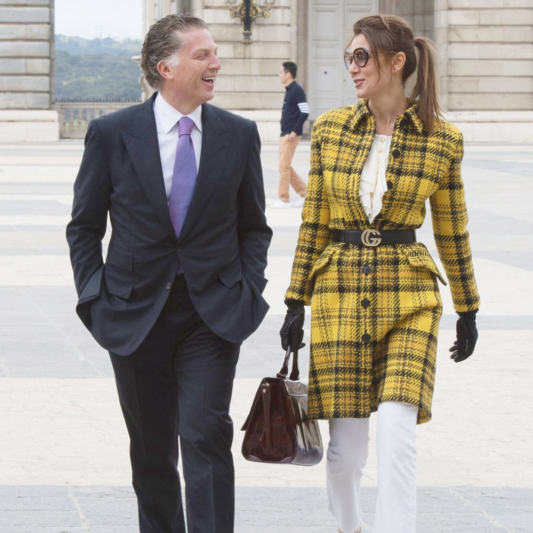 Mexican businessman Elias Sacal and model Mar Flores are seen visiting Royal Palace on March 22, 2017 in Madrid, Spain.