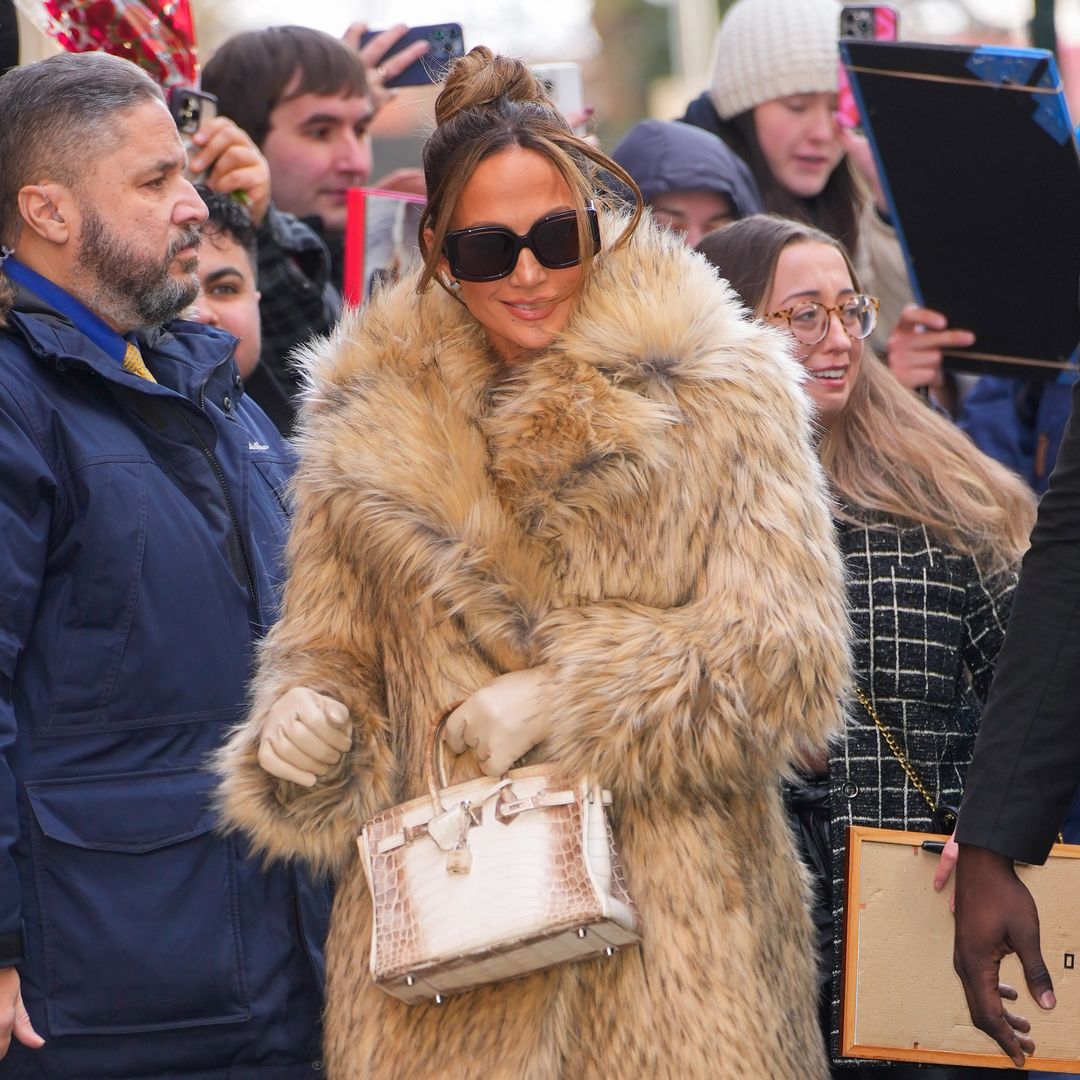 NEW YORK, NEW YORK - FEBRUARY 15: Jennifer Lopez departs "The View" on February 15, 2024 in New York City. (Photo by Gotham/GC Images)