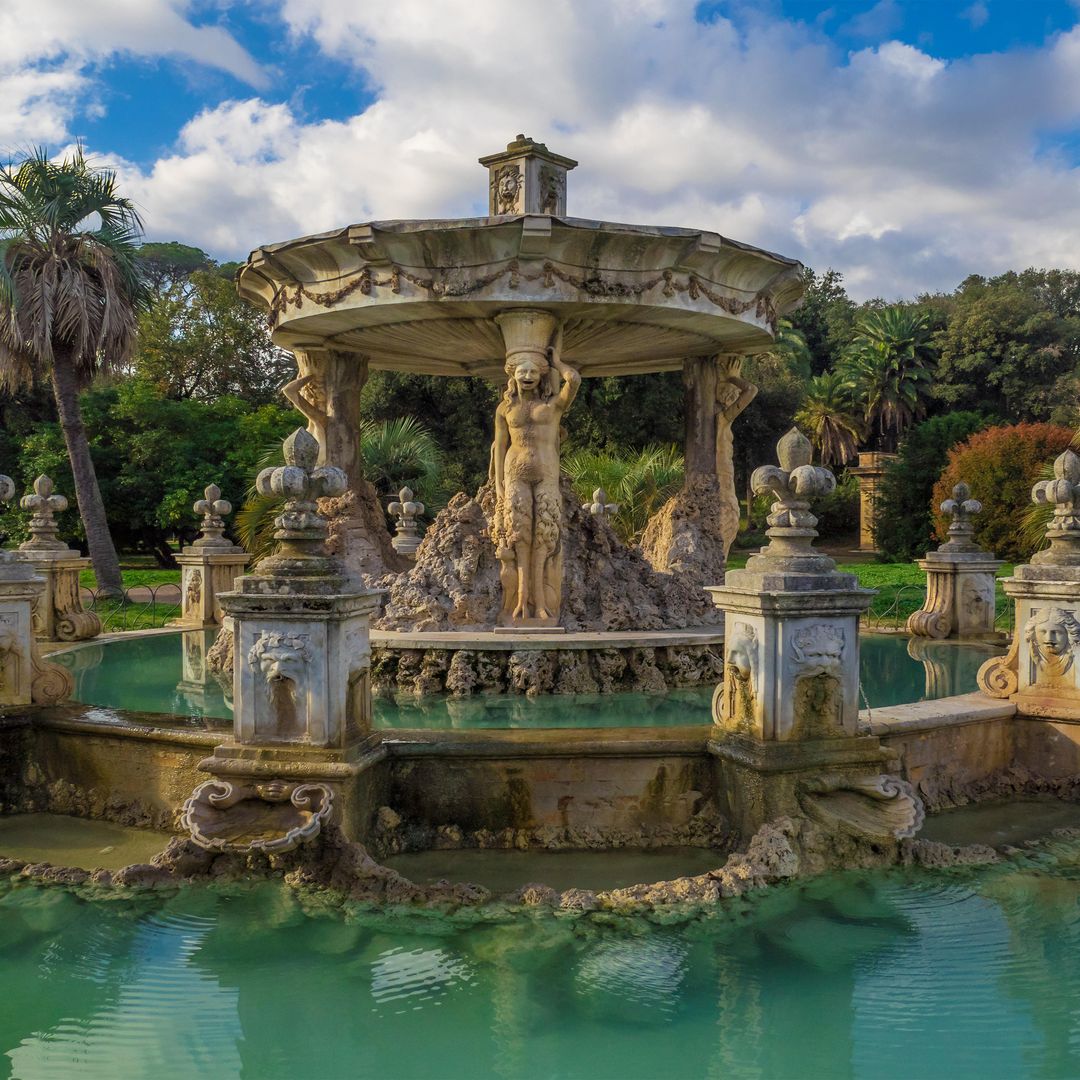 Fuente de Villa Doria Pamphili, en la colina Gianicolo, Roma. hill.