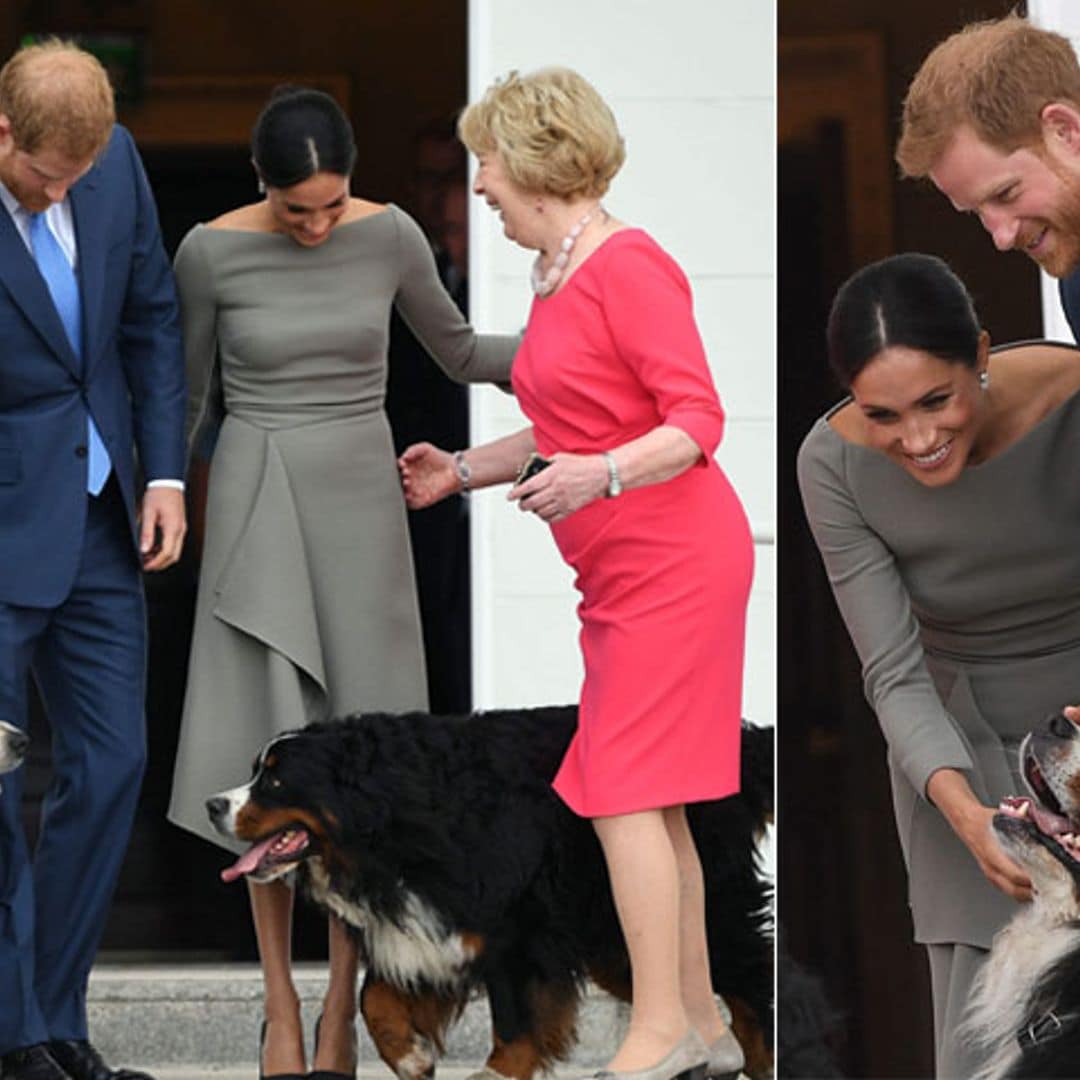 ¡Un mimo, por favor! Harry y Meghan en el recibimiento oficial que aún no habíamos visto