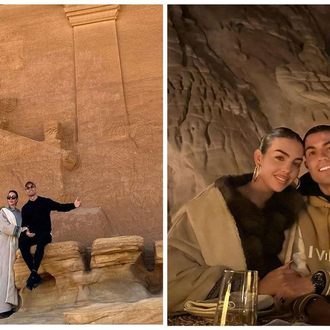 Georgina Rodríguez y Cristiano Ronaldo exploran el espectacular desierto de Arabia Saudita