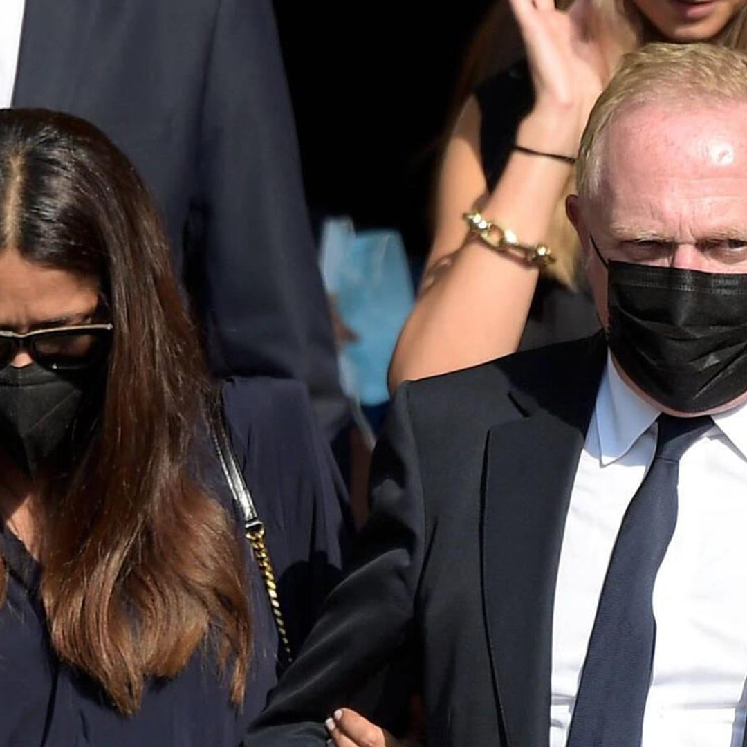 La tristeza de Salma Hayek en el funeral de la hermana de su marido François-Henri Pinault