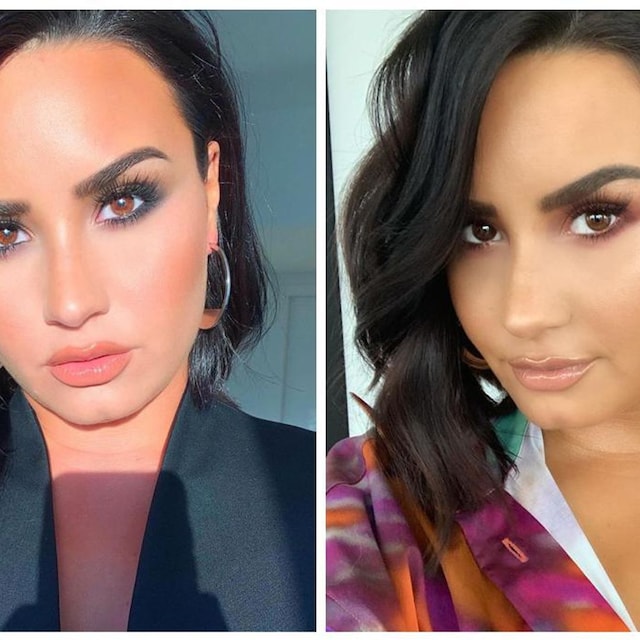 demi lovato ama los aros para completar sus looks