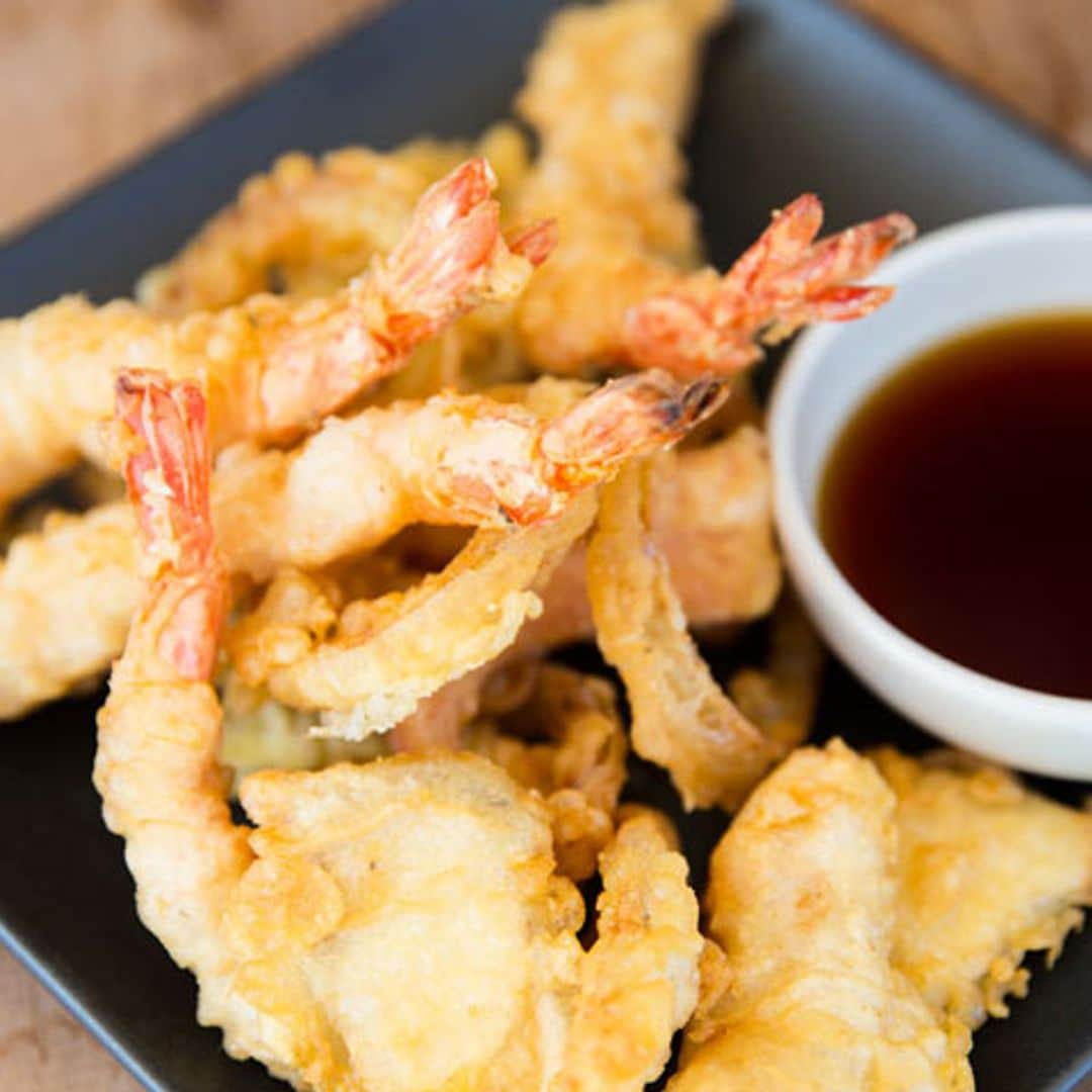 Tempura de bacalao y gambas