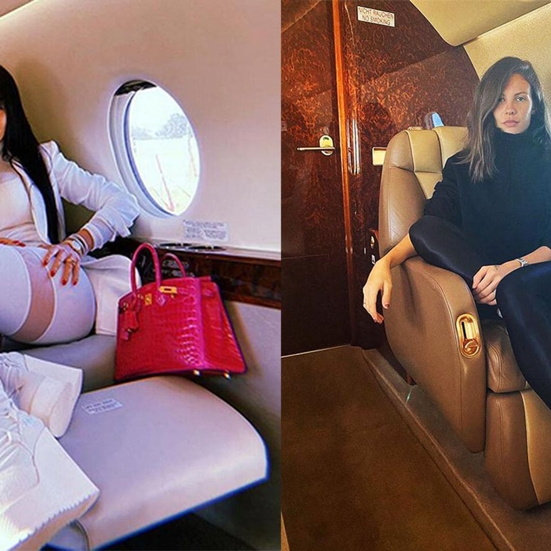 Jessica Bueno, al más puro estilo Georgina, en un avión privado de regreso a España