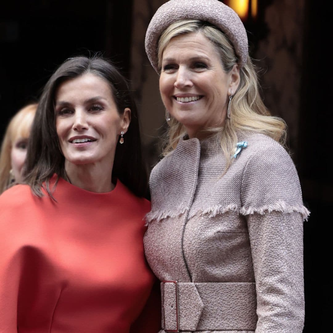 Las reinas Letizia y Máxima disfrutan de un coloquio con la película 'Campeonex' como protagonista