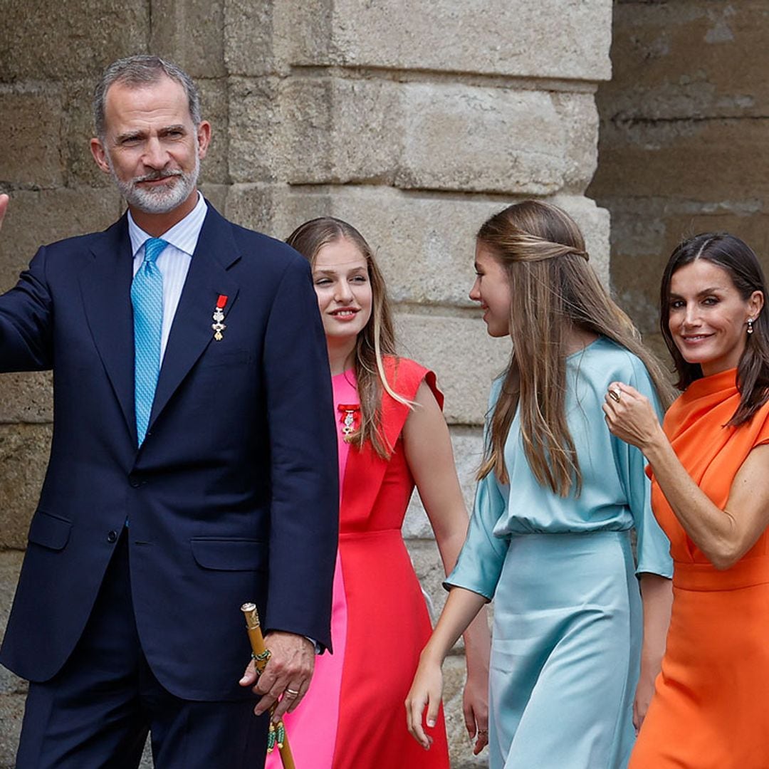 La princesa Leonor y la infanta Sofía vuelven a Santiago con los Reyes para hacer la Ofrenda al Apostol