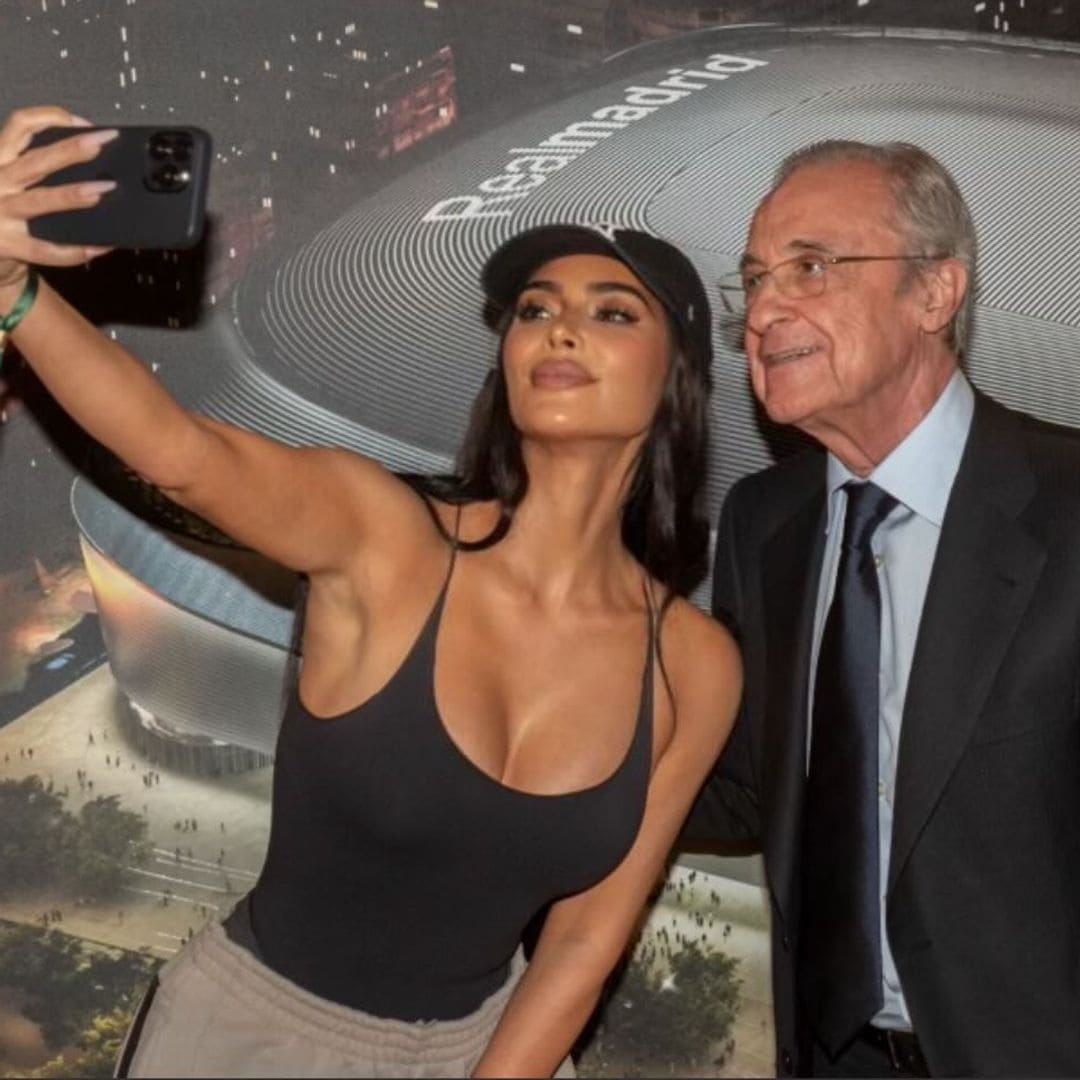 La ruta de Kim Kardashian y su hijo Saint West por Madrid: de la Catedral de la Almudena al Bernabéu con Florentino Pérez