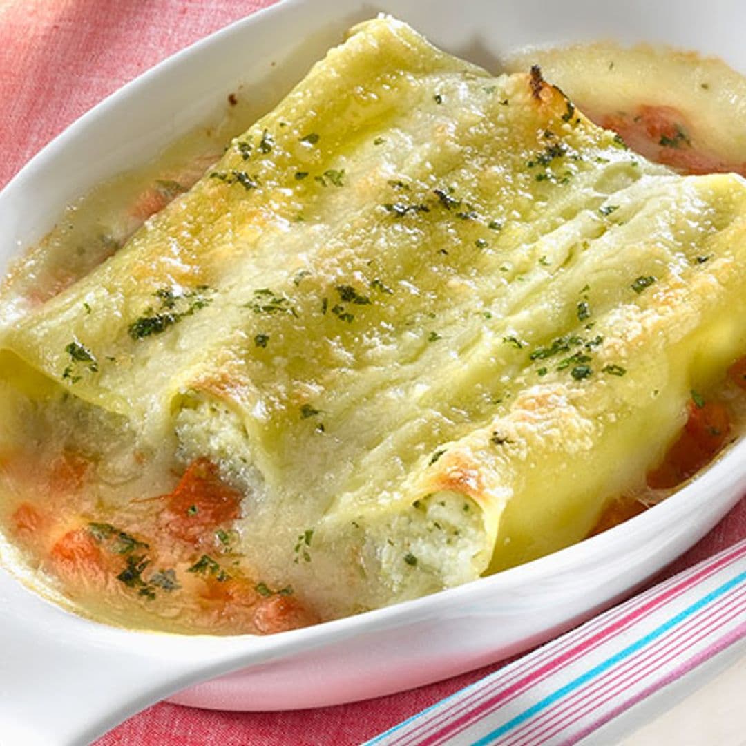 Canelones de brandada de bacalao