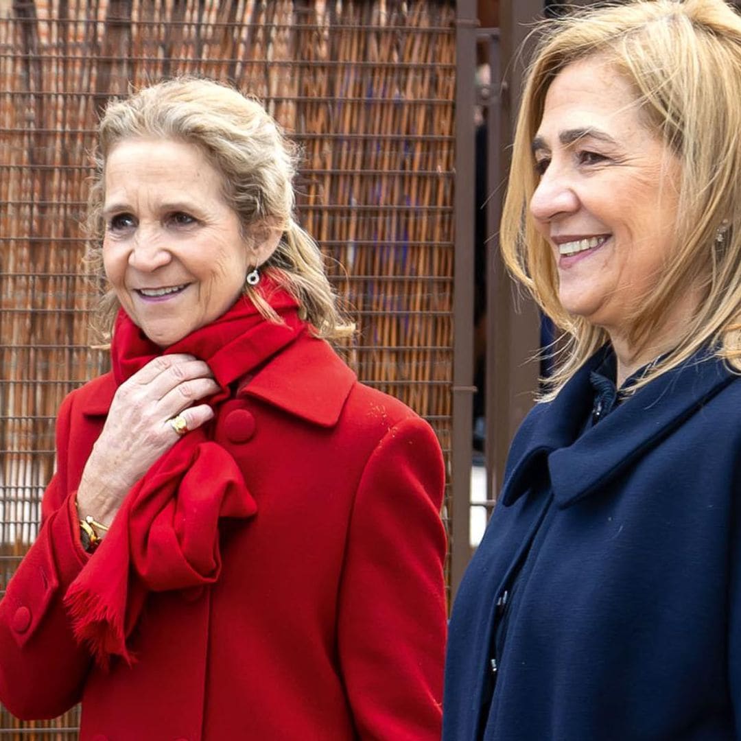 Las infantas Elena y Cristina disfrutan juntas de la primera gran boda del año