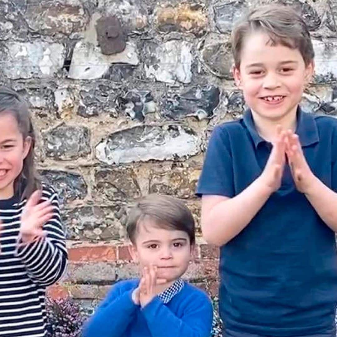 George, Charlotte y Louis de Cambridge se unen al aplauso solidario a todos los sanitarios