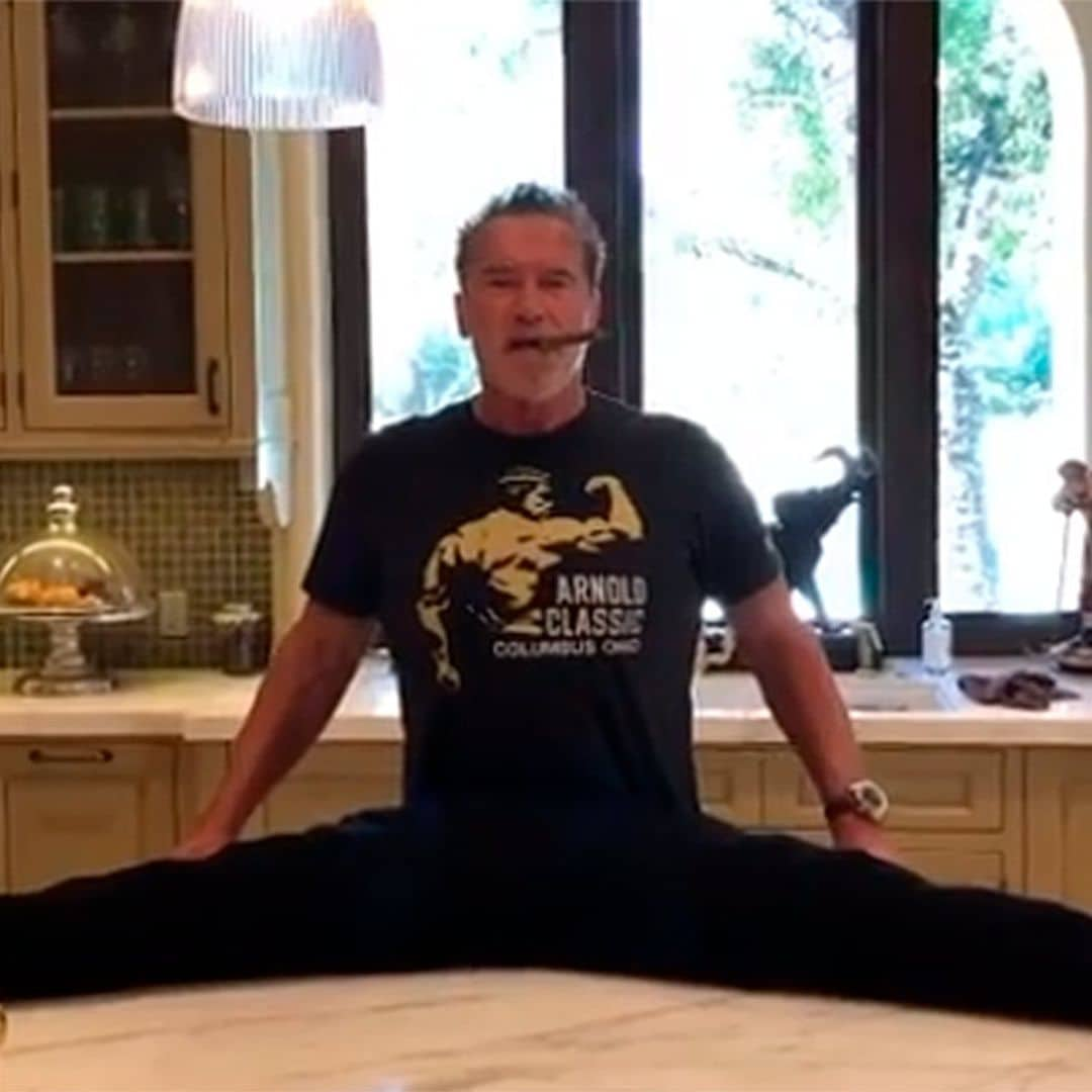 Arnold Schwarzenegger presume de flexibilidad... pero guarda un secreto